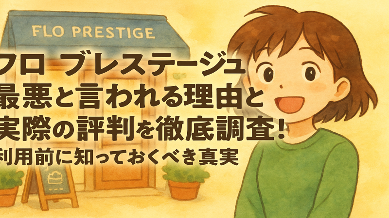 フロ プレステージュ 最悪と言われる理由と実際の評判を徹底調査！利用前に知っておくべき真実