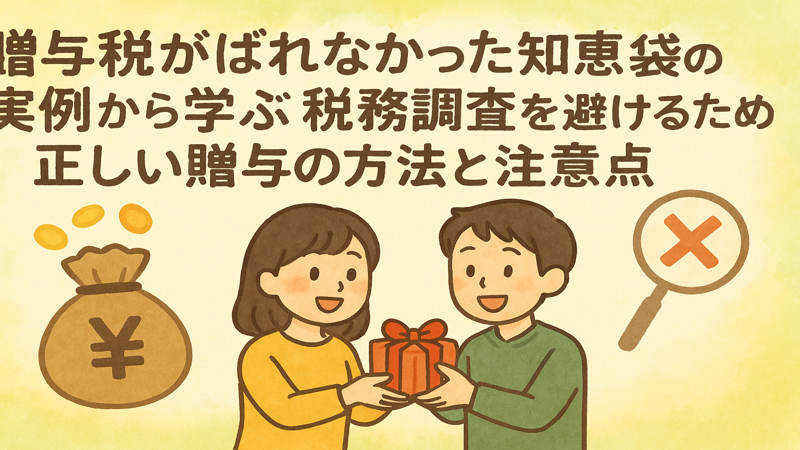 贈与税がばれなかった知恵袋の実例から学ぶ：税務調査を避けるための正しい贈与の方法と注意点
