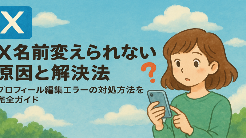 X名前変えられない原因と解決法｜プロフィール編集エラーの対処方法を完全ガイド