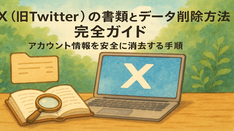 X（旧Twitter）の書類とデータ削除方法完全ガイド：アカウント情報を安全に消去する手順
