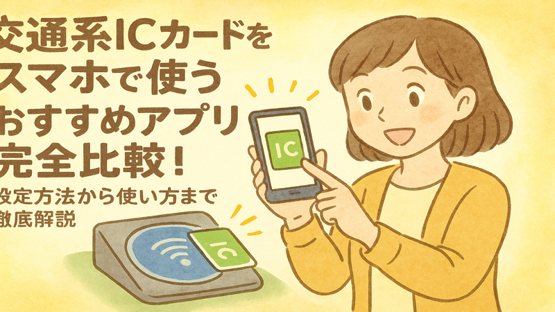 交通系ICカードをスマホで使うおすすめアプリ完全比較！設定方法から使い方まで徹底解説