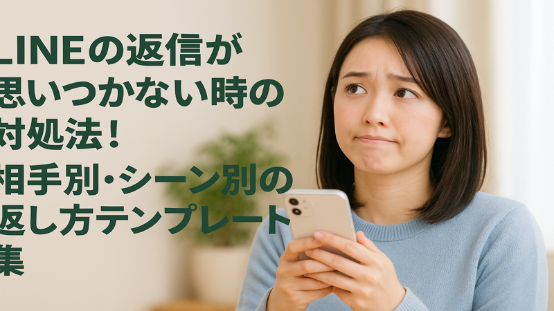 LINEの返信が思いつかない時の対処法！相手別・シーン別の返し方テンプレート集