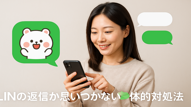 2. LINEの返信が思いつかない時の具体的対処法