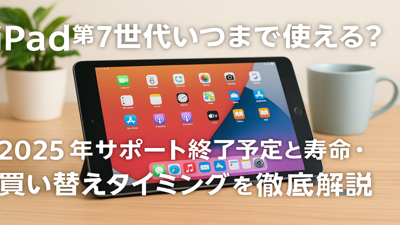 iPad第7世代いつまで使える？2025年サポート終了予定と寿命・買い替えタイミングを徹底解説