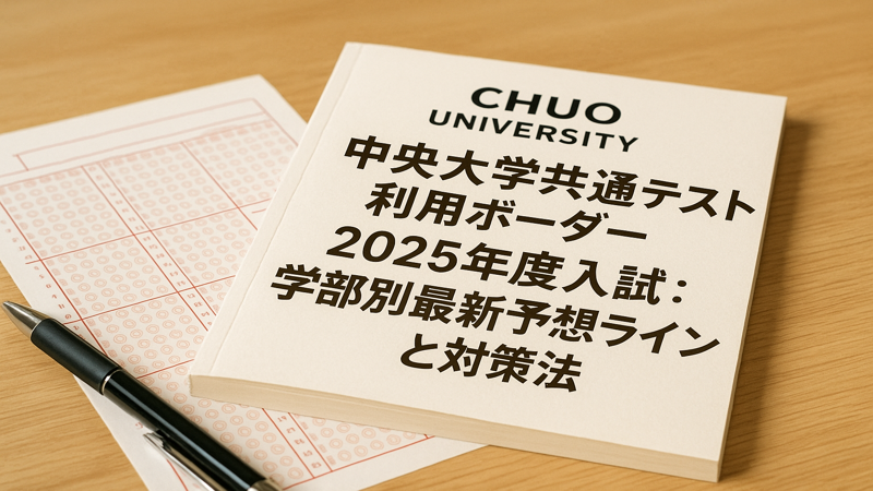 中央大学共通テスト利用ボーダー2025年度入試：学部別最新予想ラインと対策法