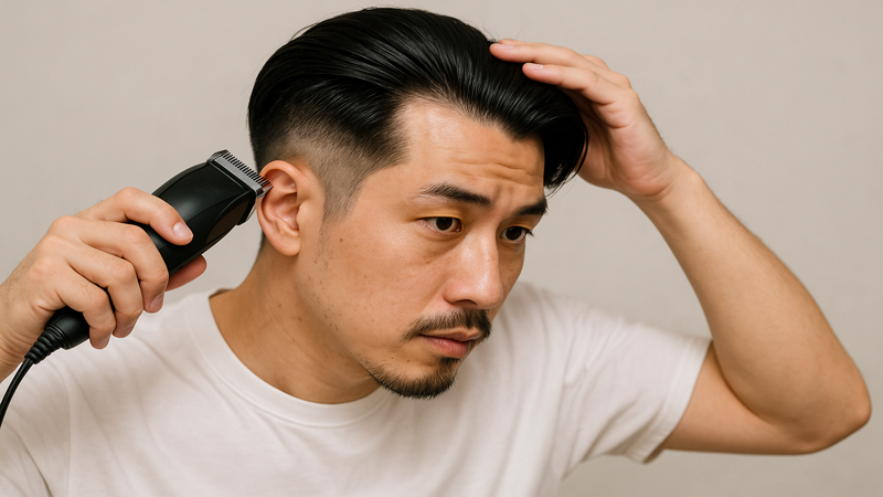 3.セルフカットで真島吾朗風髪型を作る方法