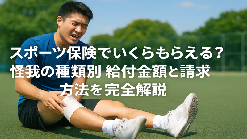 スポーツ保険でいくらもらえる？怪我の種類別給付金額と請求方法を完全解説